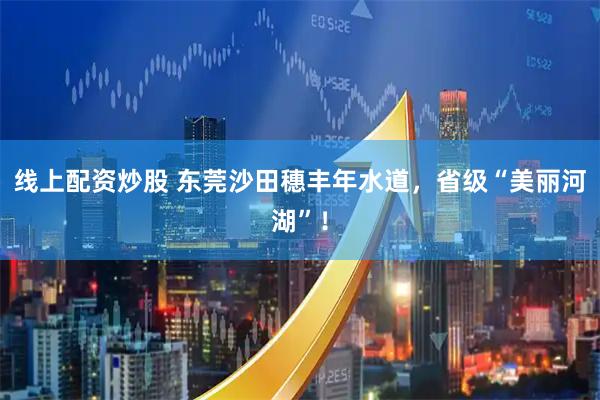 线上配资炒股 东莞沙田穗丰年水道，省级“美丽河湖”！
