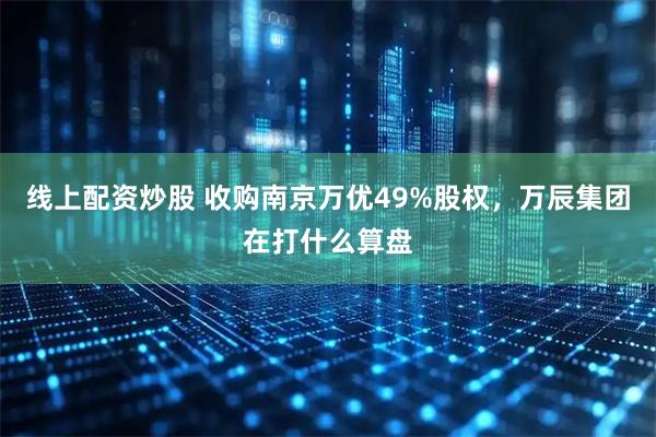线上配资炒股 收购南京万优49%股权，万辰集团在打什么算盘